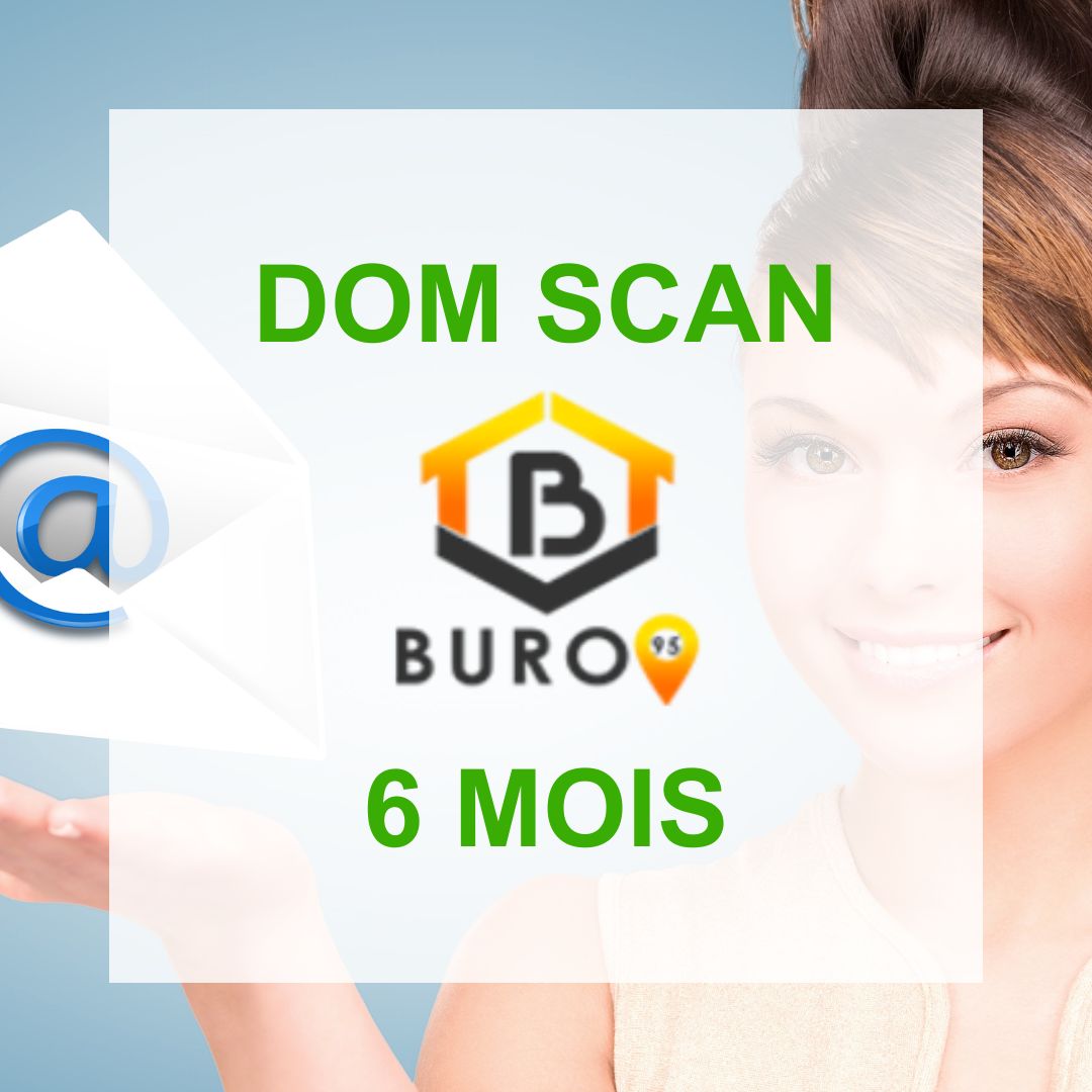 DOM SCAN  6 MOIS - 39€ / mois : Réexpédition de vos courriers numérisés par courrier électronique (email)